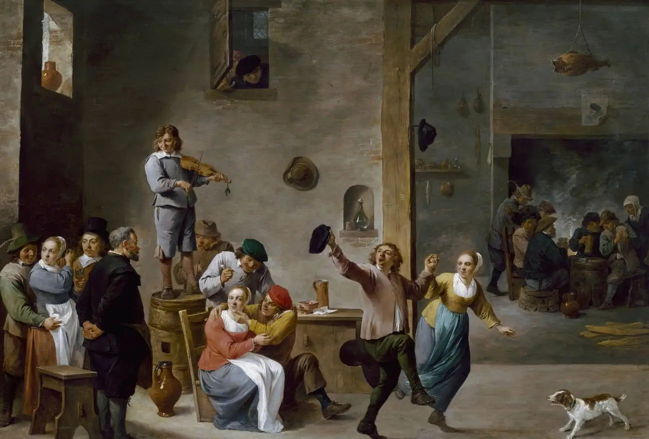 Intérieur d’une auberge avec des paysans dansants - David Teniers le Jeune - Alpha Reproduction