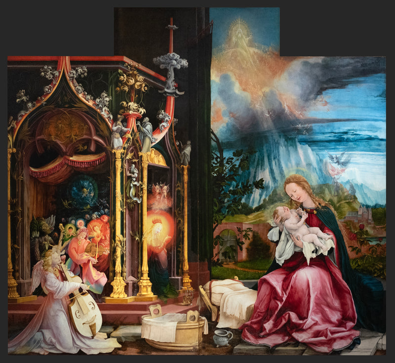 Koncert Aniołów i Narodzenie - Matthias Grünewald