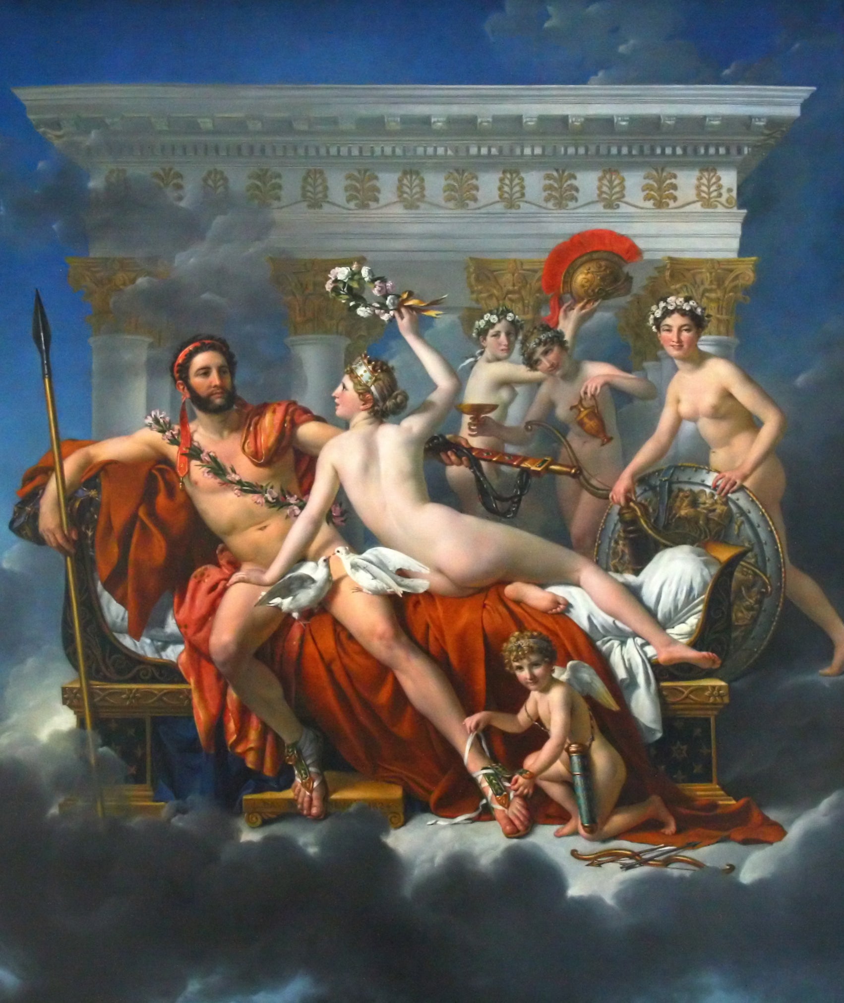 Mars désarmé par Vénus et les Grâces - Jacques-Louis David