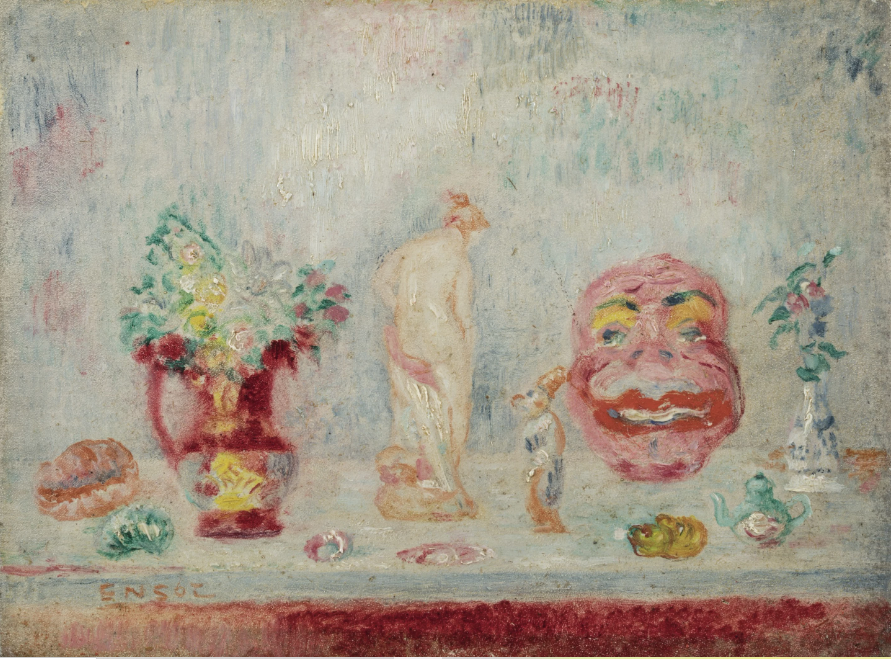 . Vase, Statuette, Mask and Pitcher - James Ensor