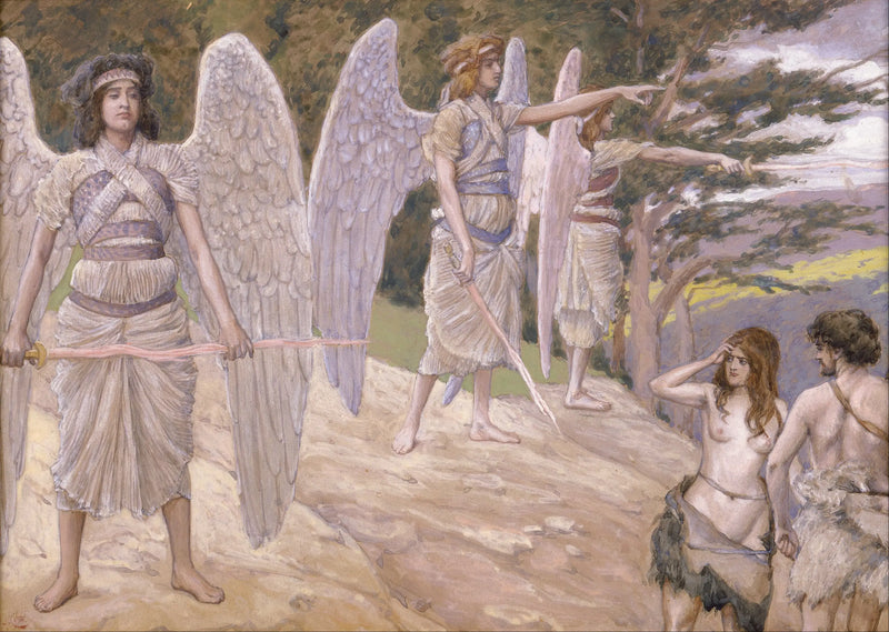 Adam i Ewa wygnani z raju - James Tissot