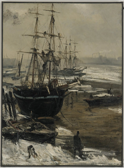 Reproduction du tableau « La Tamise sous la glace - James Abbott McNeill Whistler » par Alpha Reproduction en peinture à l’huile