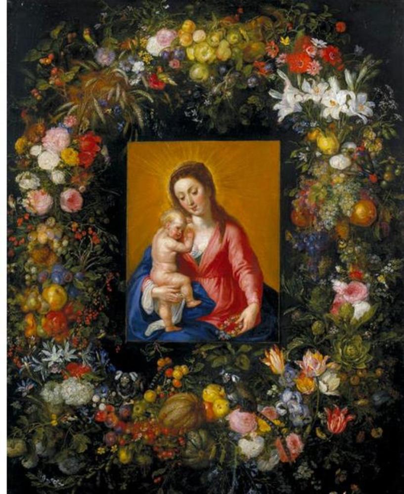 Guirlande avec la Vierge et l'Enfant - Jan Brueghel l'Ancien
