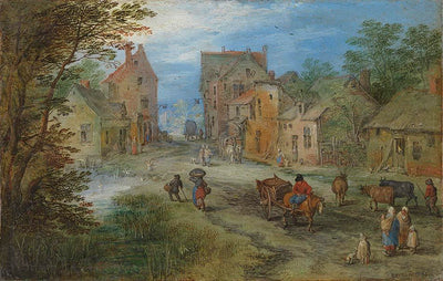 Rue du village - Jan Brueghel l'Ancien