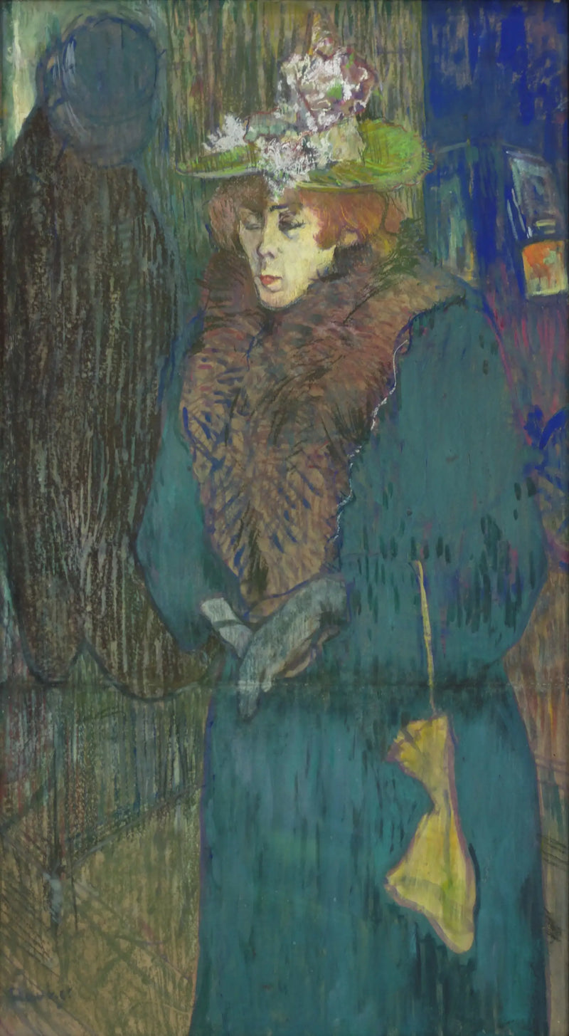 Jane Avril przybywająca do Moulin Rouge - Henri de Toulouse-Lautrec