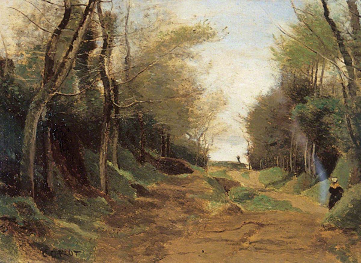 Une allée de bois du nord de la France. Automne - Jean-Baptiste Camille Corot
