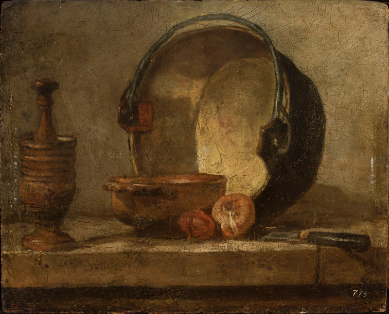 Martwa natura z naczyniami kuchennymi - Jean Simeón Chardin