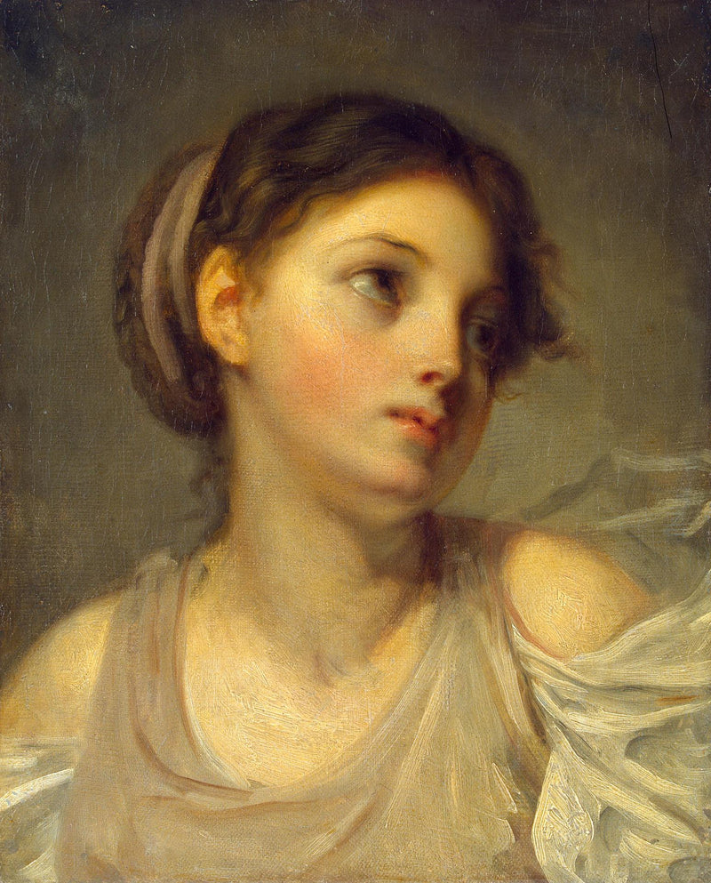 Młoda dziewczyna w fioletowej tunice - Jean-Baptiste Greuze