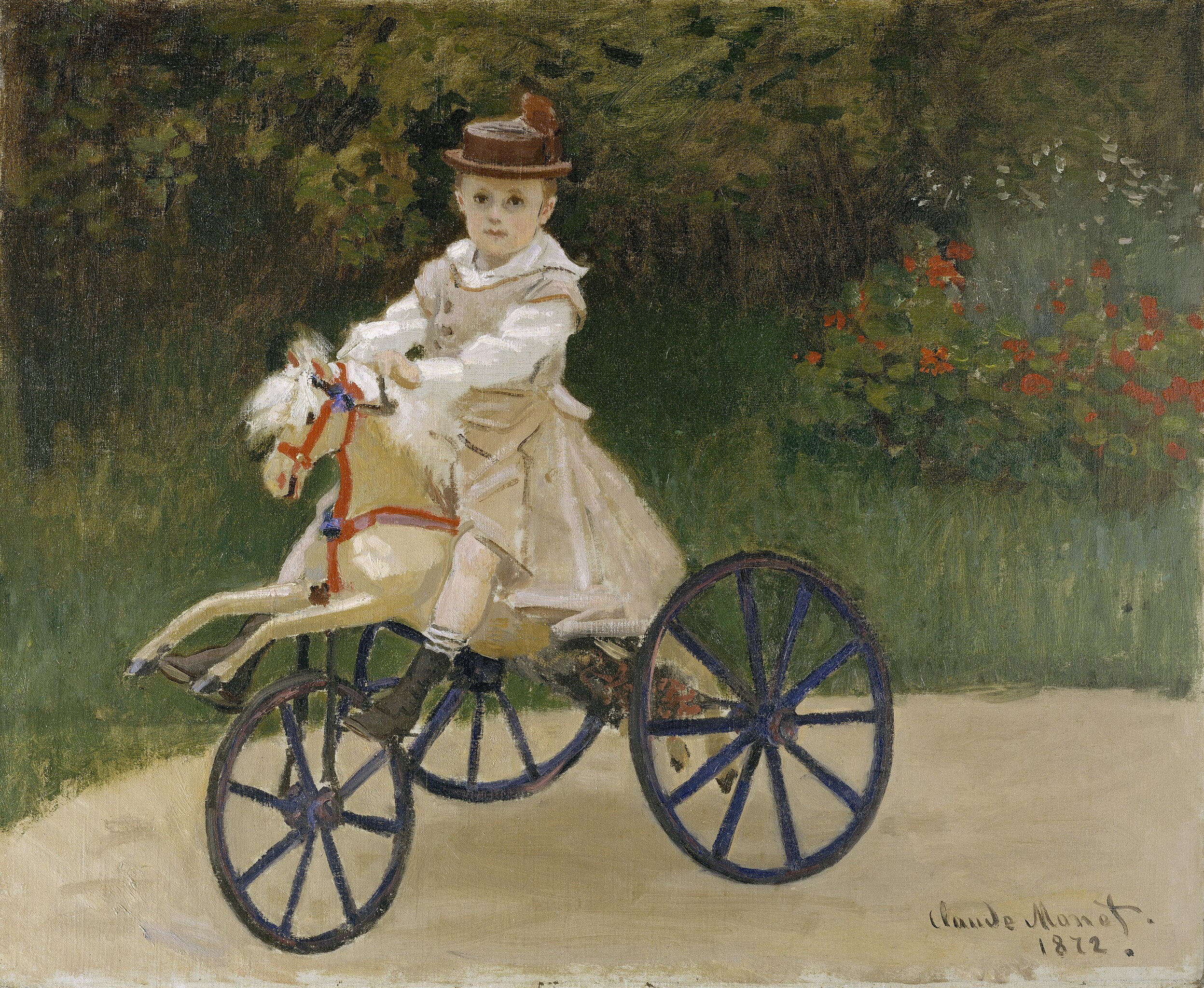 Jean Monet (1867-1913) na swoim koniu do rekreacji - Claude Monet