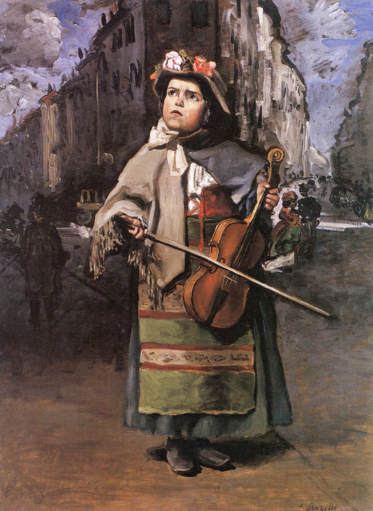 Reproduction du tableau « Petite chanteuse italienne des rues - Frédéric Bazille » par Alpha Reproduction en peinture à l’huile