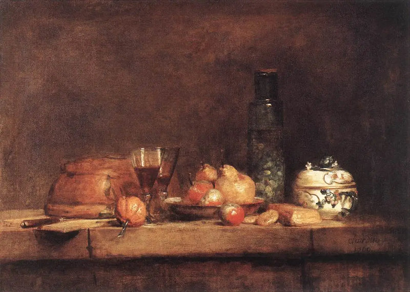 Słoik z oliwkami - Jean Simeón Chardin