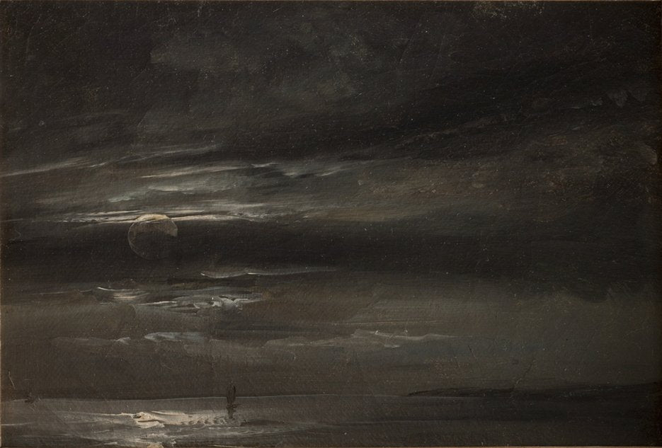 Clair de lune sur la mer, Johan Christian Dahl, 1820, peinture à l’huile