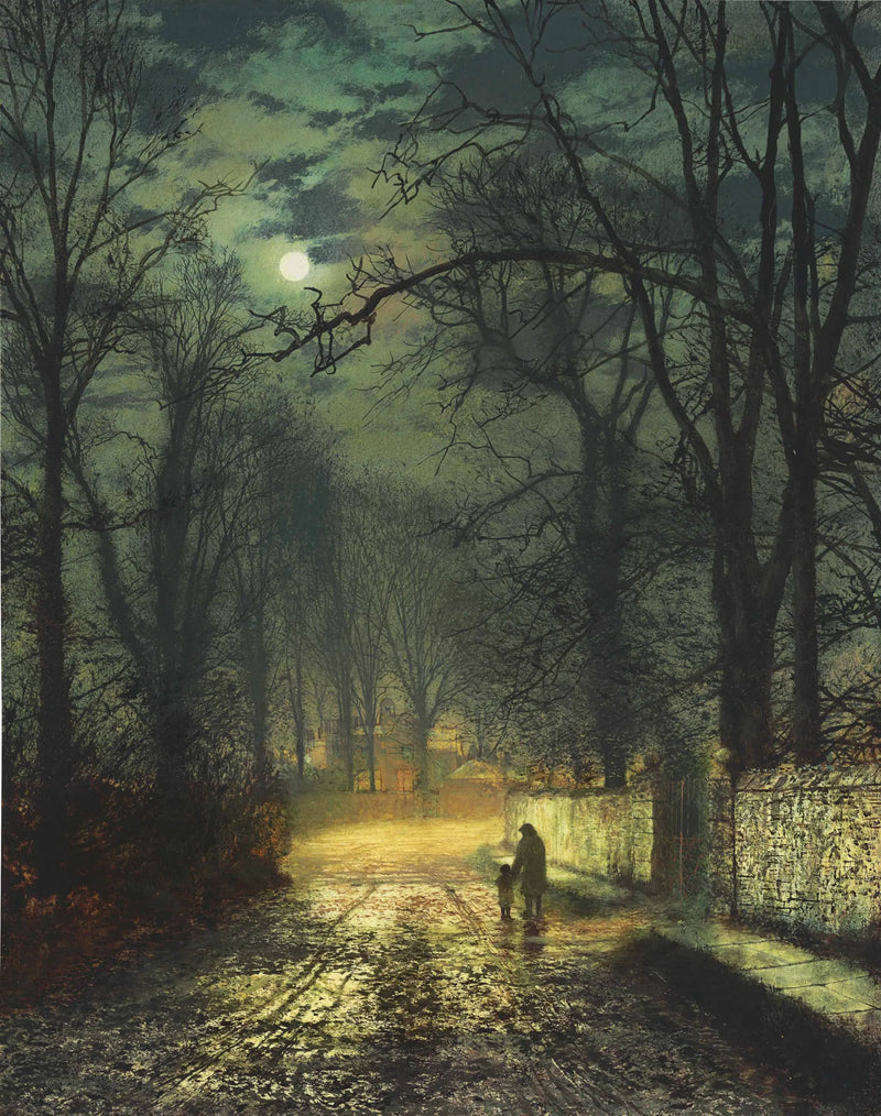 Uliczka w świetle księżyca - John Atkinson Grimshaw