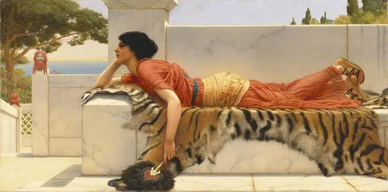 Attente - John William Godward - Alpha Reproduction