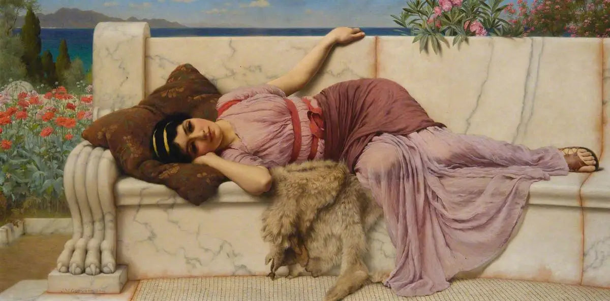 Sur la terrasse - John William Godward - Alpha Reproduction