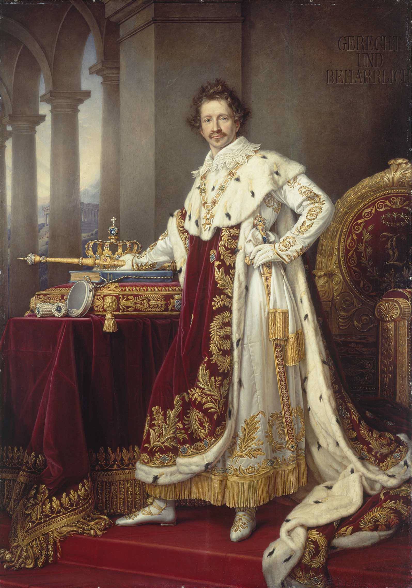 Louis Ier de Bavière en habit de couronnement - Joseph Karl Stieler