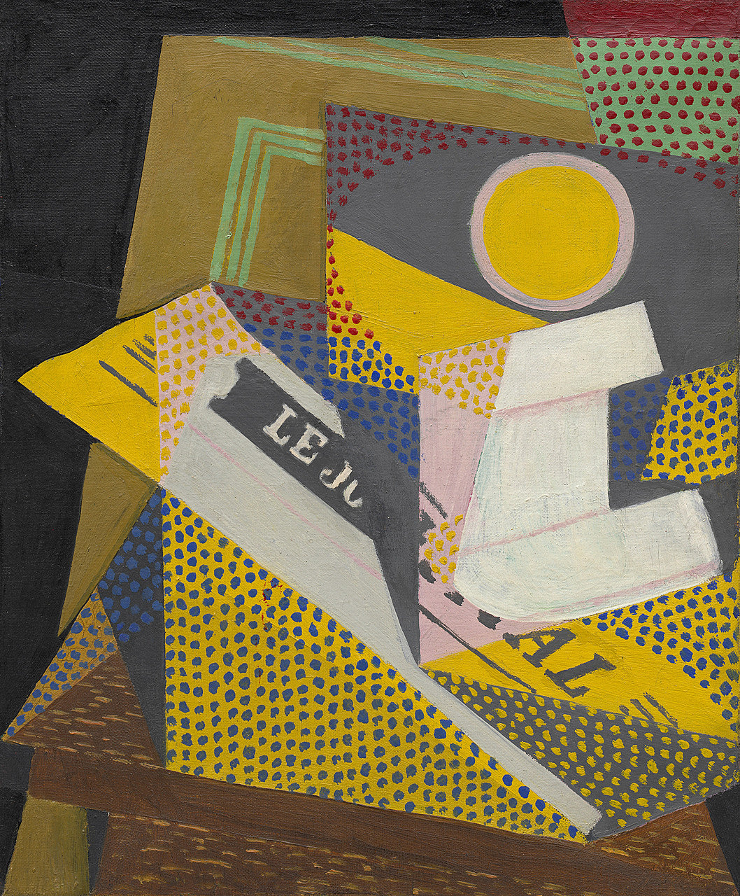 Journal et plat de fruits - Juan Gris