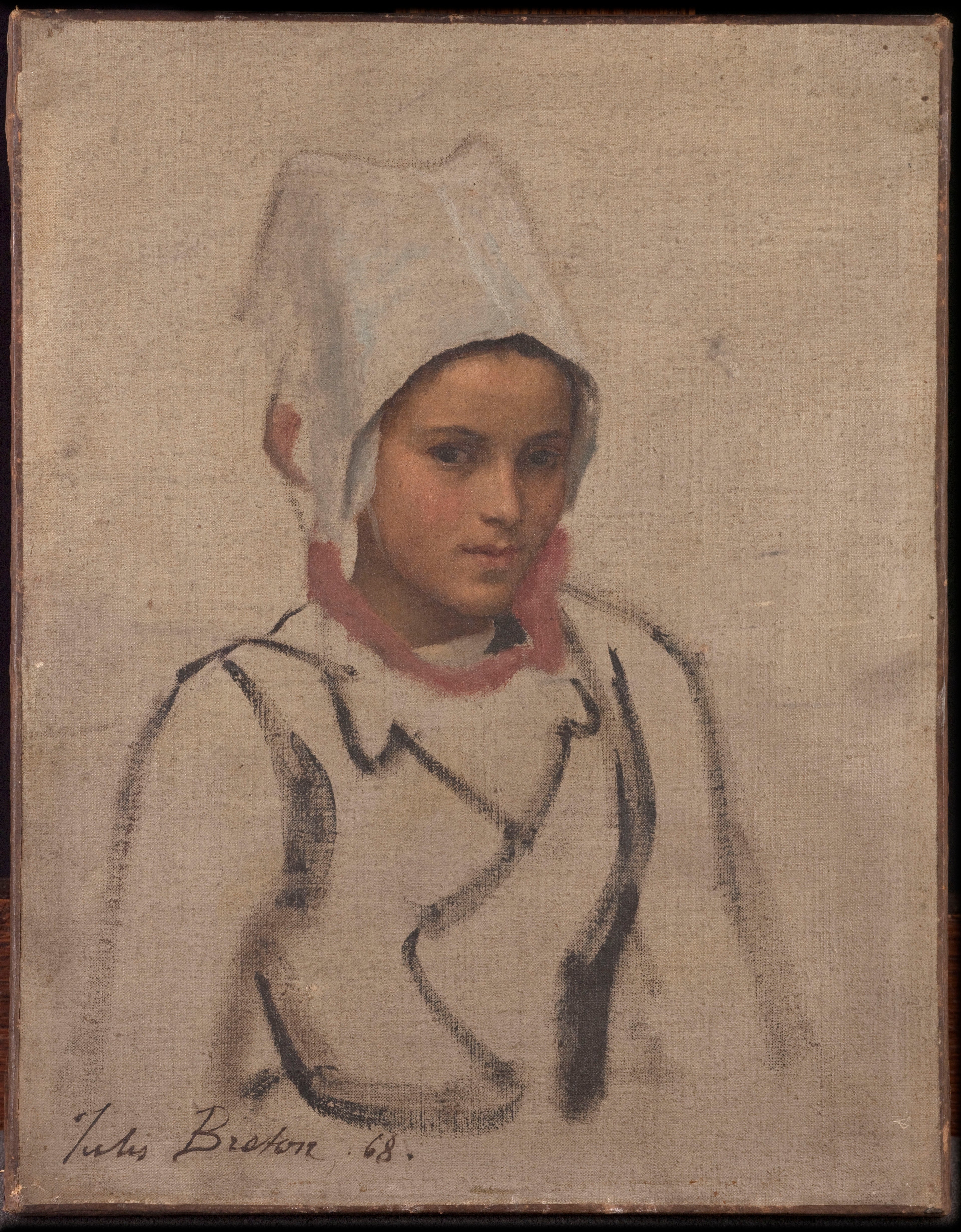 Tête de jeune Bretonne, étude pour le Pardon - Jules Breton