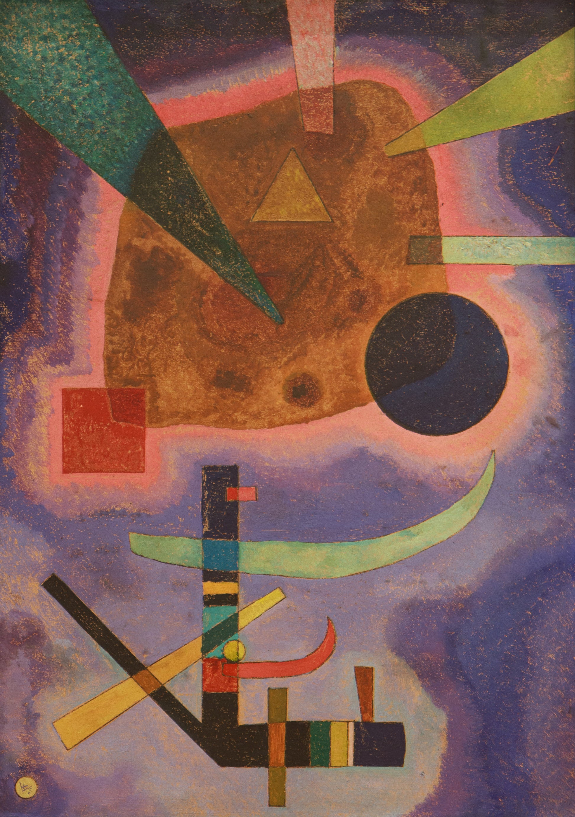 Reproduction du tableau « Trois éléments - Vassily Kandinsky » par Alpha Reproduction en peinture à l’huile