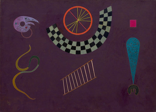 Reproduction du tableau « Ruban aux carrés - Vassily Kandinsky » par Alpha Reproduction en peinture à l’huile
