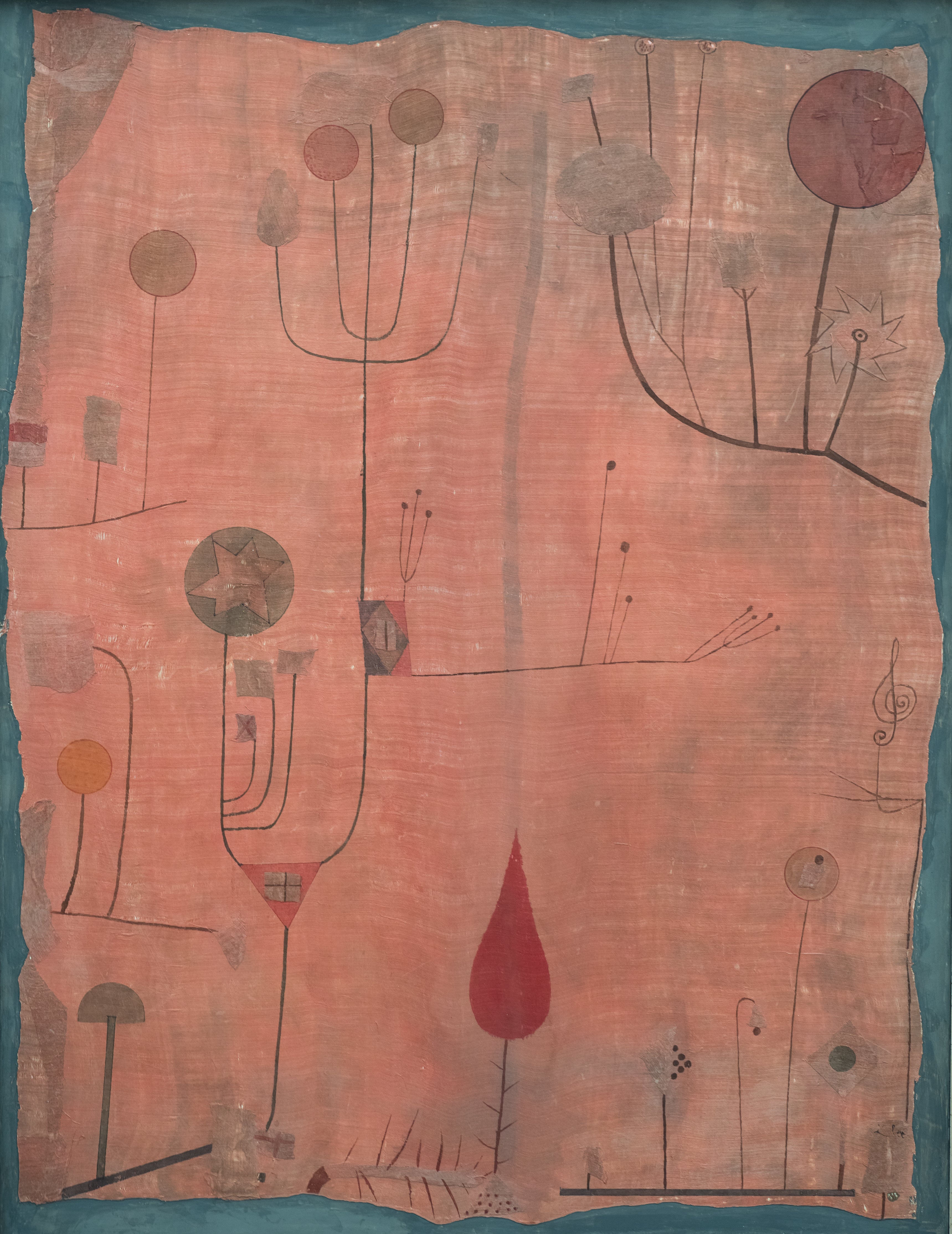 Owoce na czerwonym tle - Paul Klee