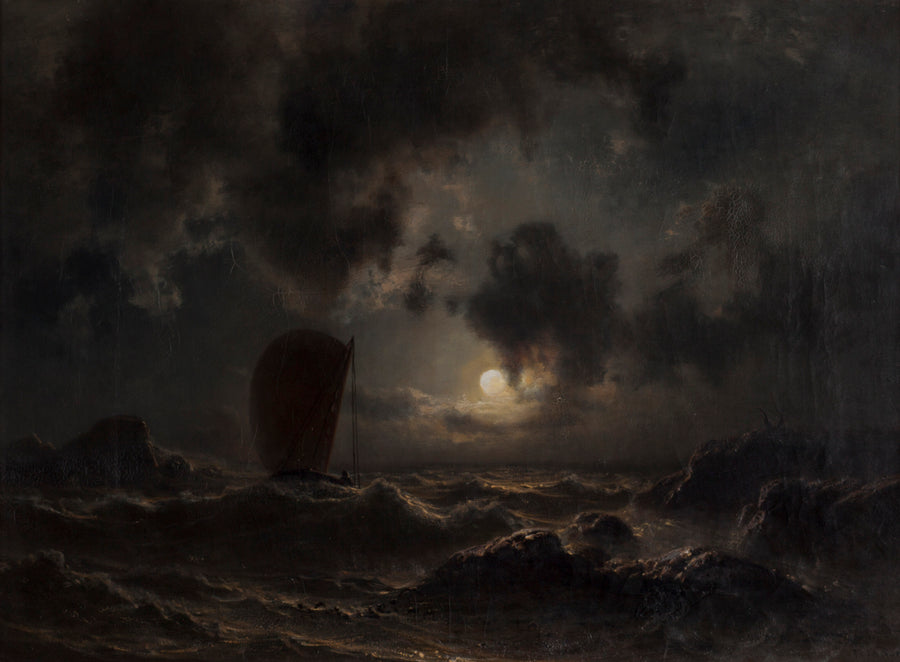 Clair de lune sur la côte norvégienne de Knud Baade