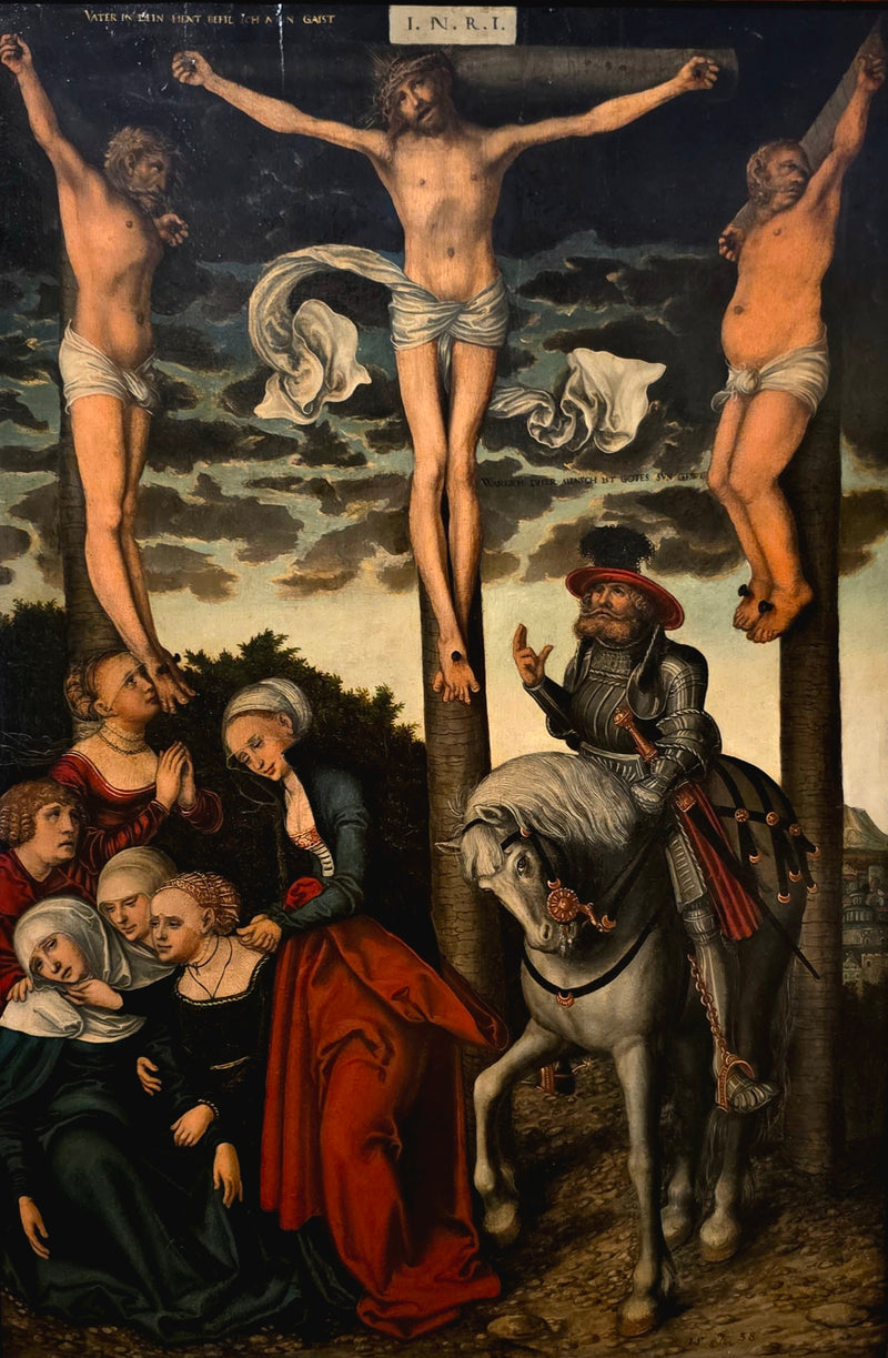 Ukrzyżowanie z nawróconym kapitanem - Lucas Cranach Starszy