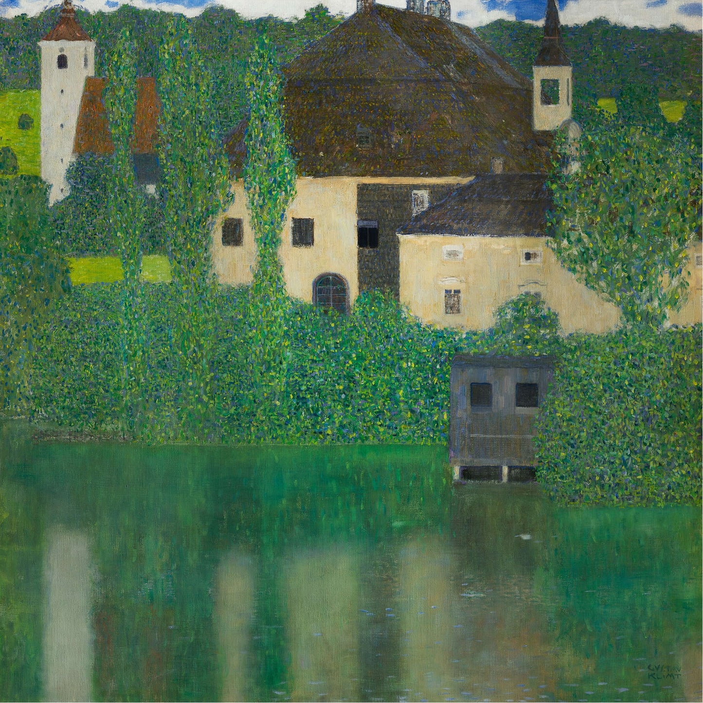 🏡🌿 Zamknięty pokój nad Attersee – Gustav Klimt (1902)