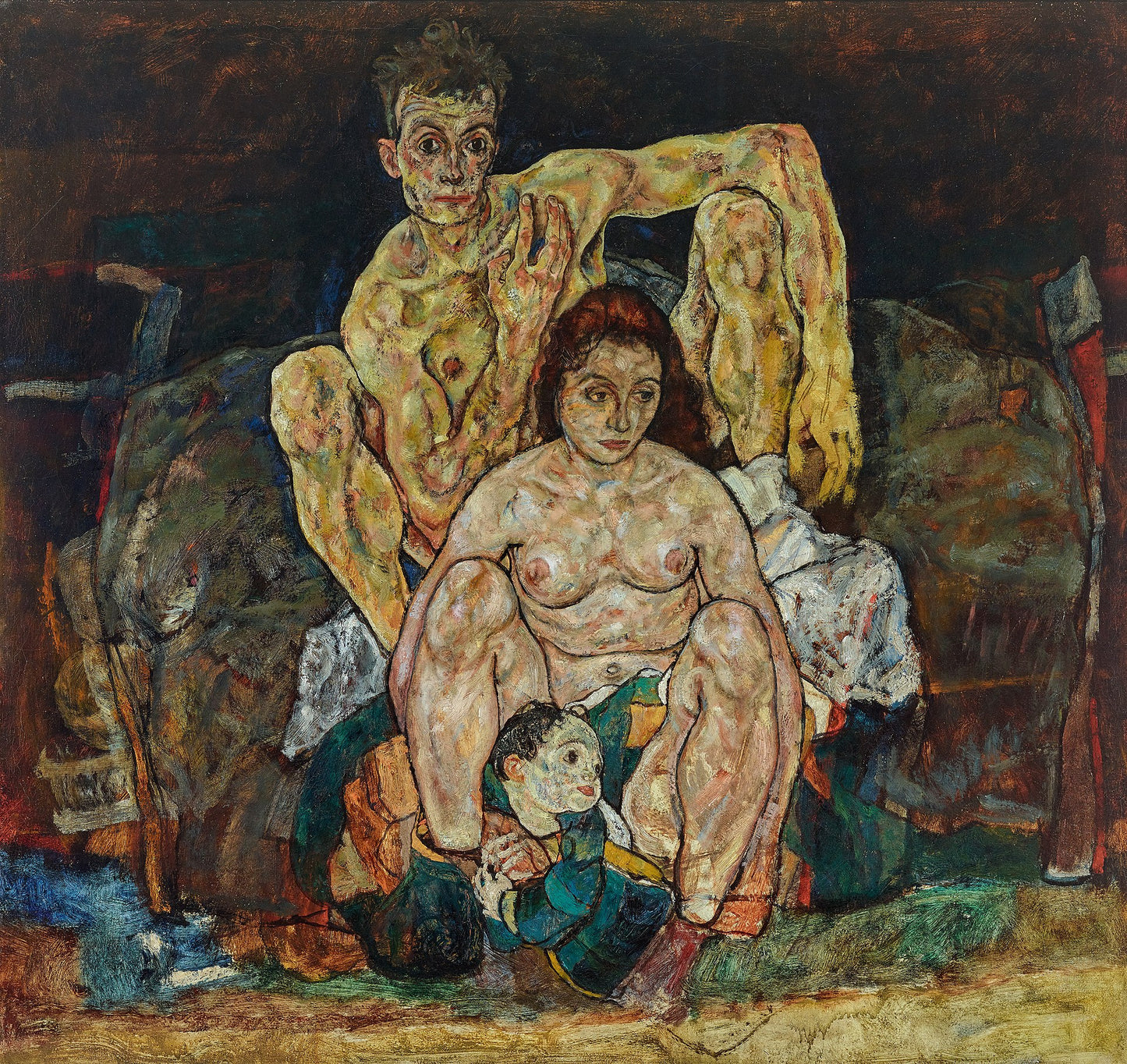 👨‍👩‍👦 Rodzina – Egon Schiele (1918)