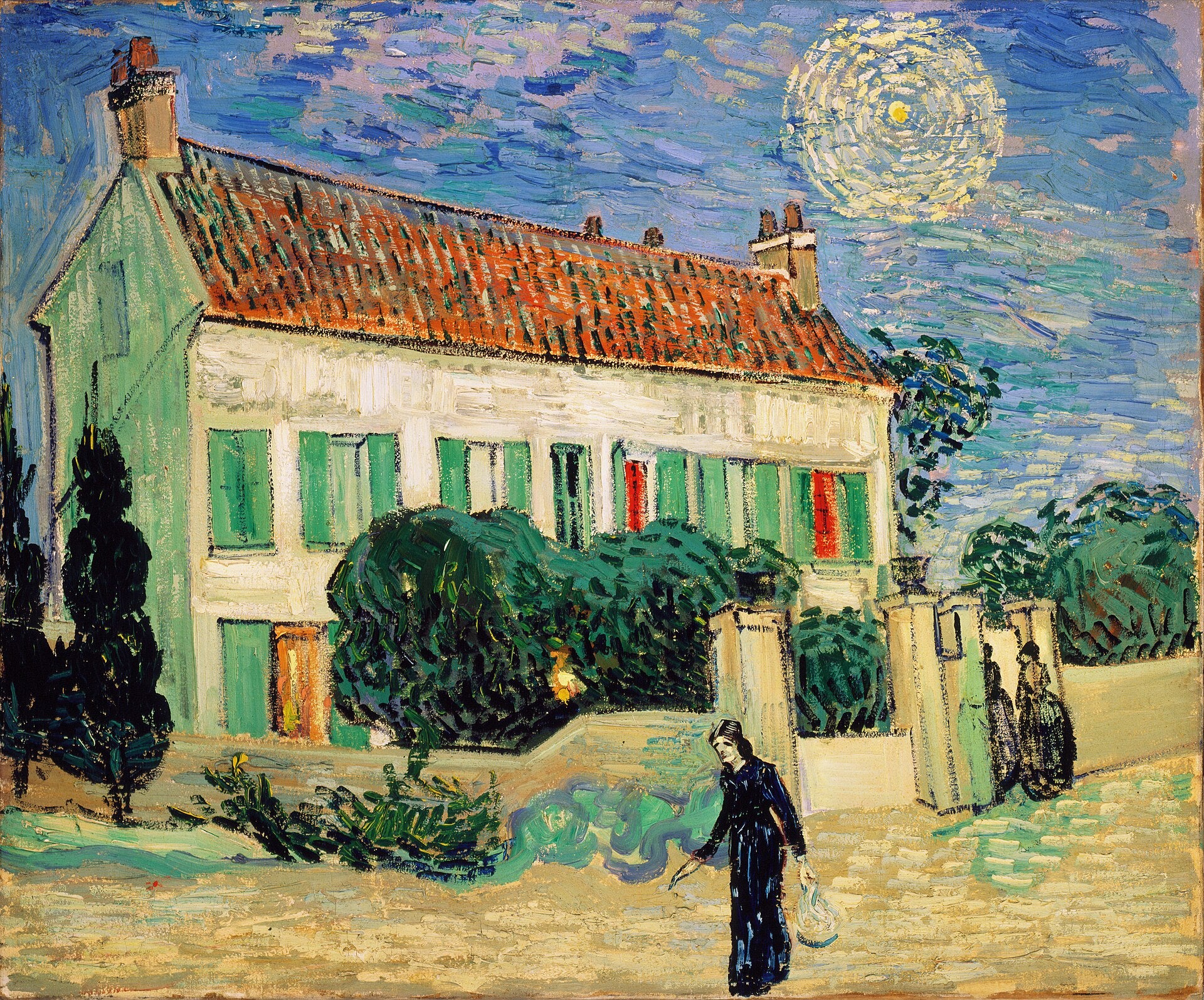 Biały dom, noc - Vincent van Gogh