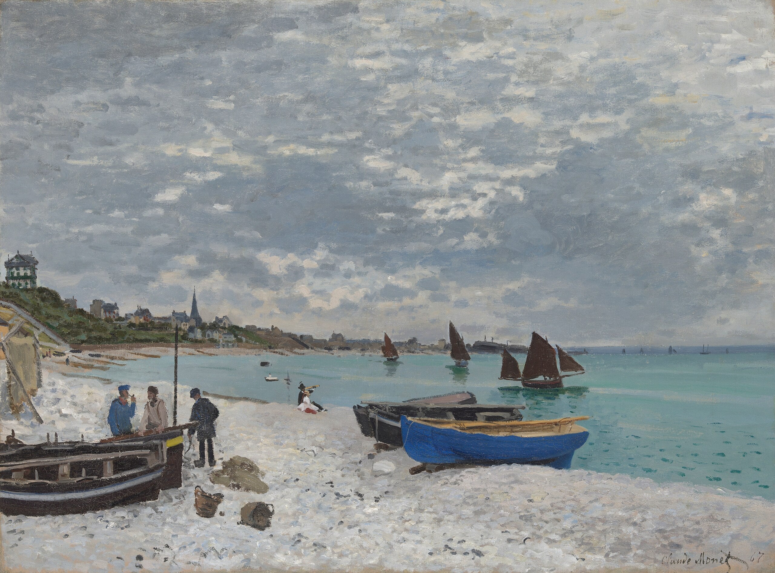 Plaża w Sainte-Adresse - Claude Monet
