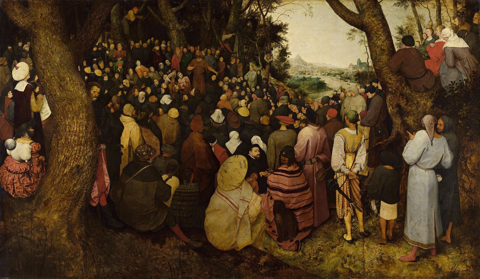 Kazanie św. Jana Chrzciciela - Pieter Brueghel Starszy