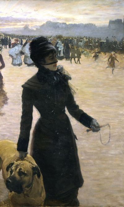 Dame avec un chien - Giuseppe De Nittis - Alpha Reproduction