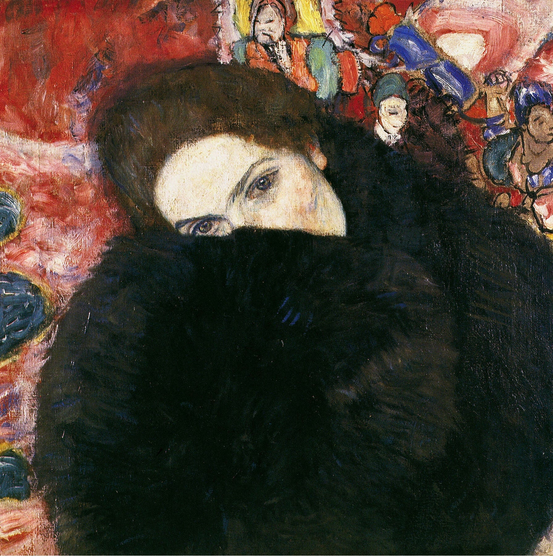 Reproduction du tableau « Femme au manchon - Gustav Klimt » par Alpha Reproduction en peinture à l’huile