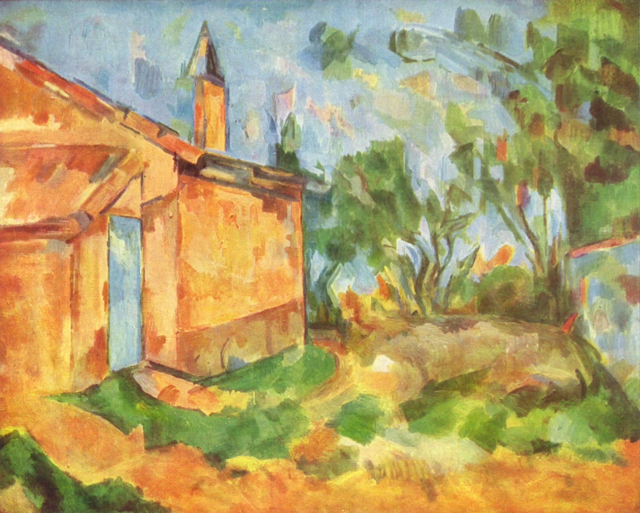 Reproduction du tableau « Le Cabanon de Jourdan - Paul Cézanne » par Alpha Reproduction en peinture à l’huile
