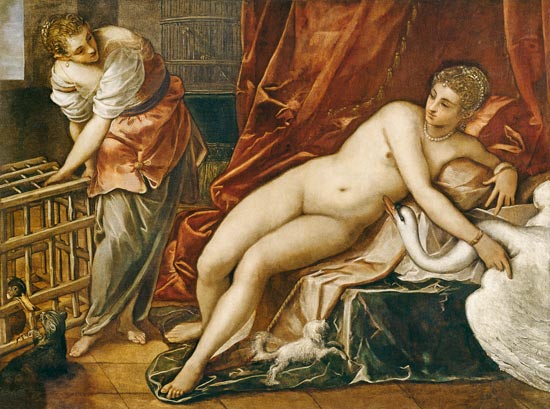 Leda i łabędź - Jacopo Tintoretto