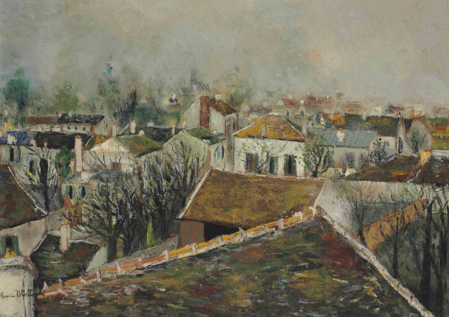 Les Toits à Sarcelles (1910) - Maurice Utrillo