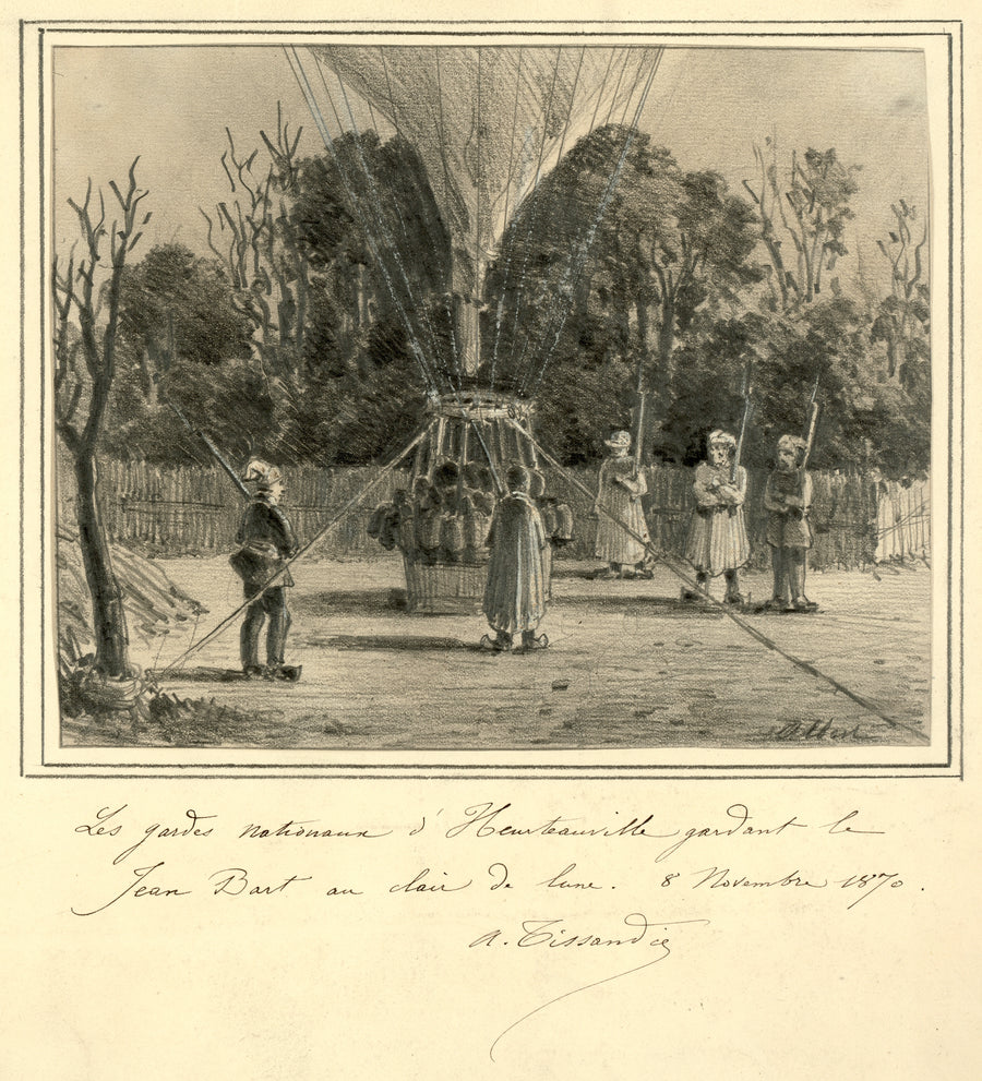 Les gardes nationaux d’Heurteauville au clair de lune de Albert Tissandier