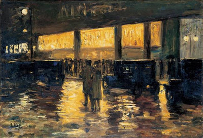 Devant le café (Berlin la nuit) - Lesser Ury