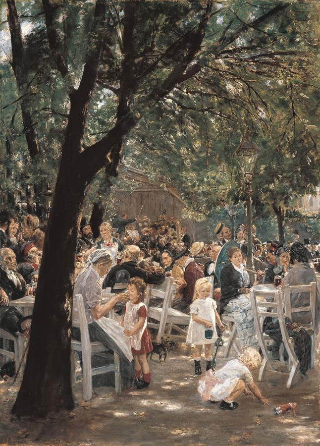 Ogród piwny w Monachium - Max Liebermann