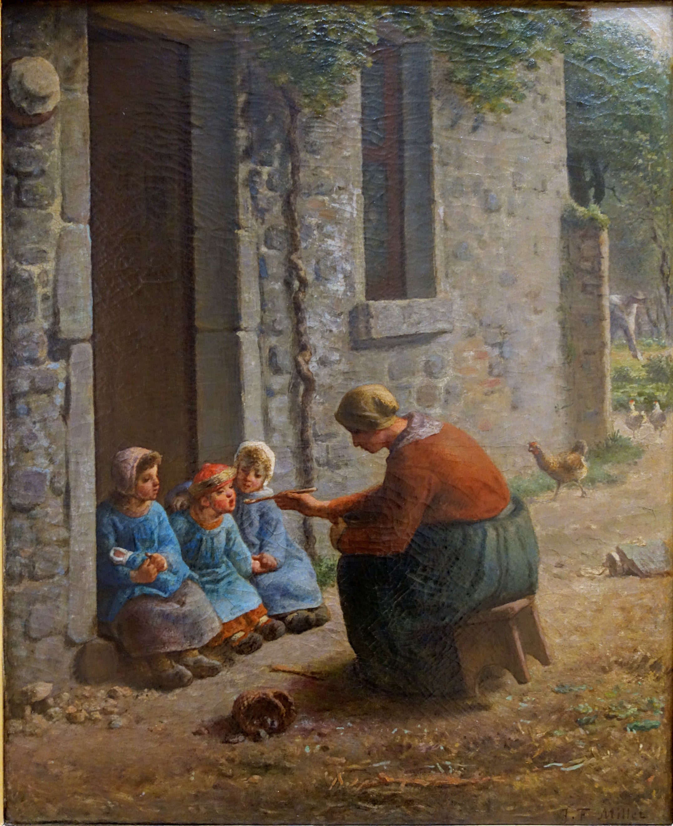 La Becquée - Jean-François Millet