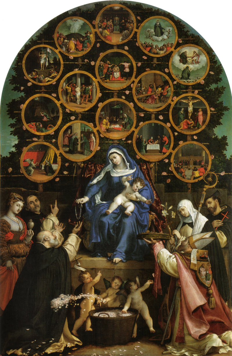 Madonna Różańcowa - Lorenzo Lotto