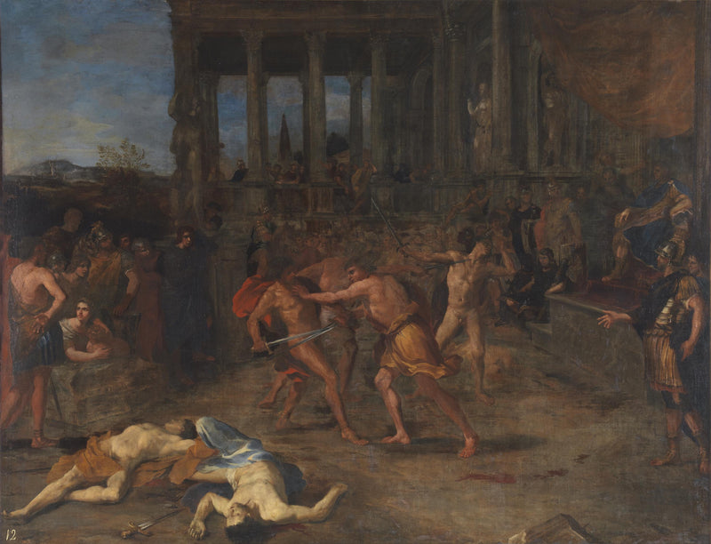 Walki gladiatorów - Giovanni Lanfranco