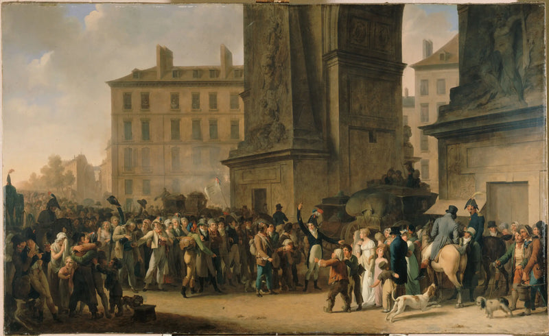 Rekruci z 1807 roku maszerujący przed bramą Saint-Denis - Louis-Léopold Boilly