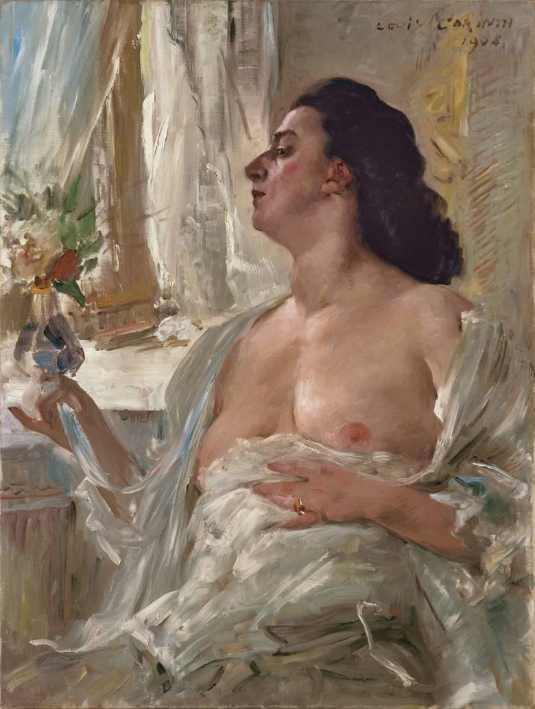 Femme nue moitié par la fenêtre - Lovis Corinth