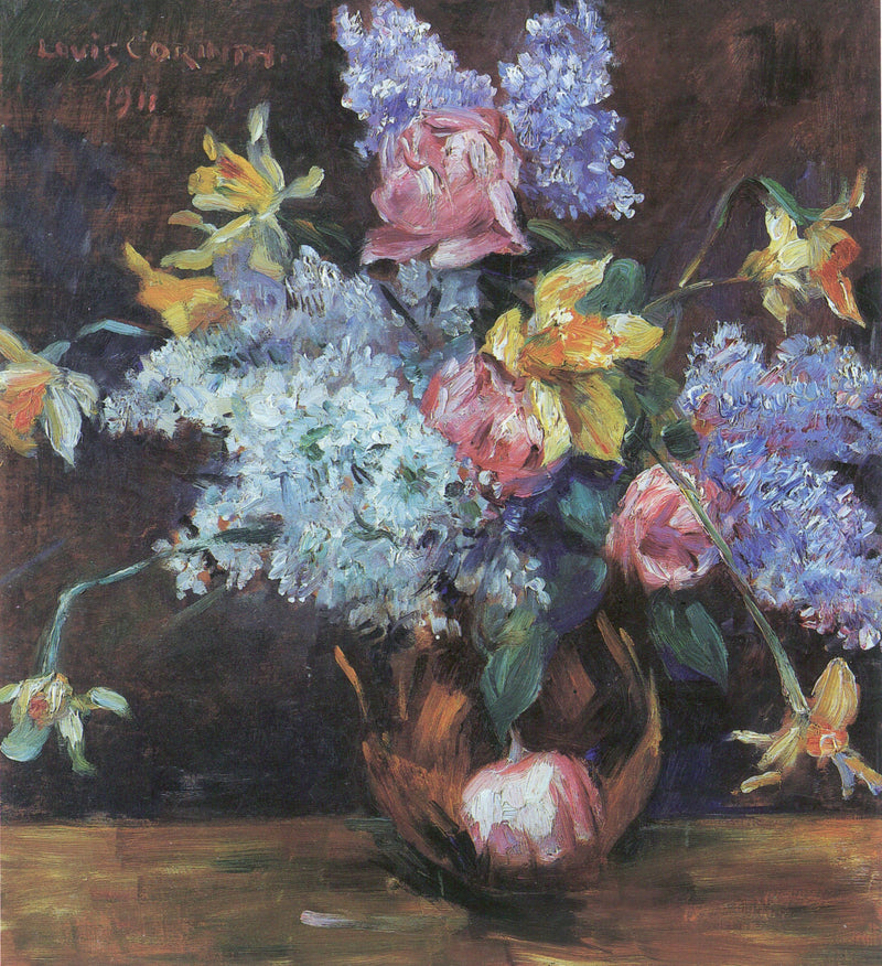 Roses, lilas et jonquilles - Lovis Corinth