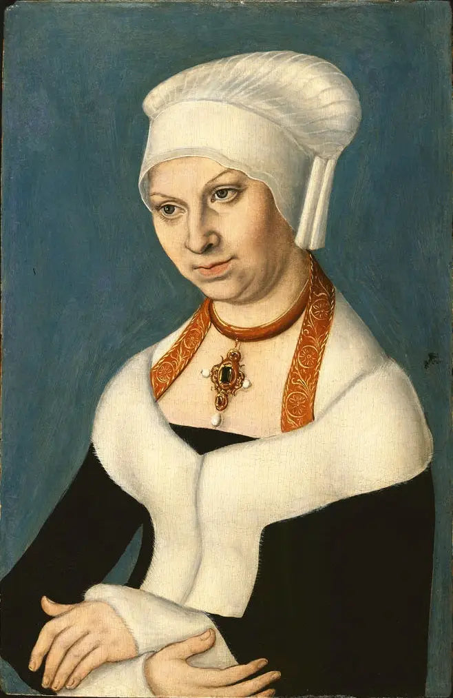 Portret Barbary, księżnej Saksonii (1478-1534), Gemäldegalerie Berlin - Lucas Cranach Starszy