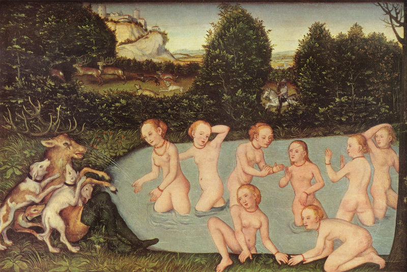 Diane i Akteon - Lucas Cranach Starszy