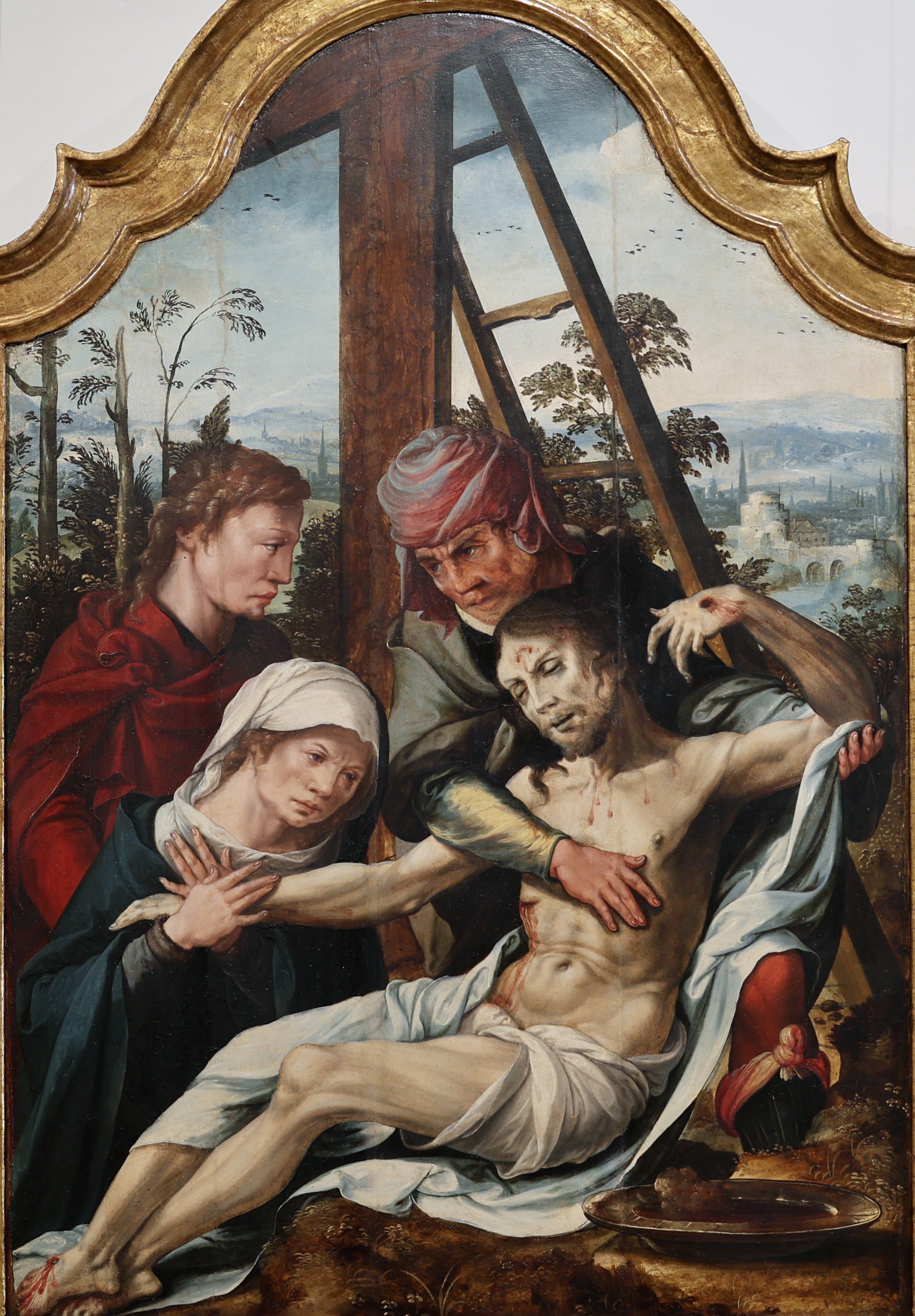 Triptyque : panneau central représentant la Déposition - Maarten van Heemskerck