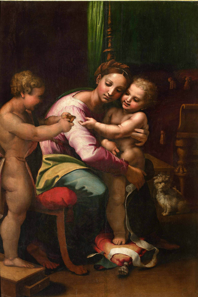 Vierge à l'Enfant avec saint Jean-Baptiste enfant - Giulio Romano